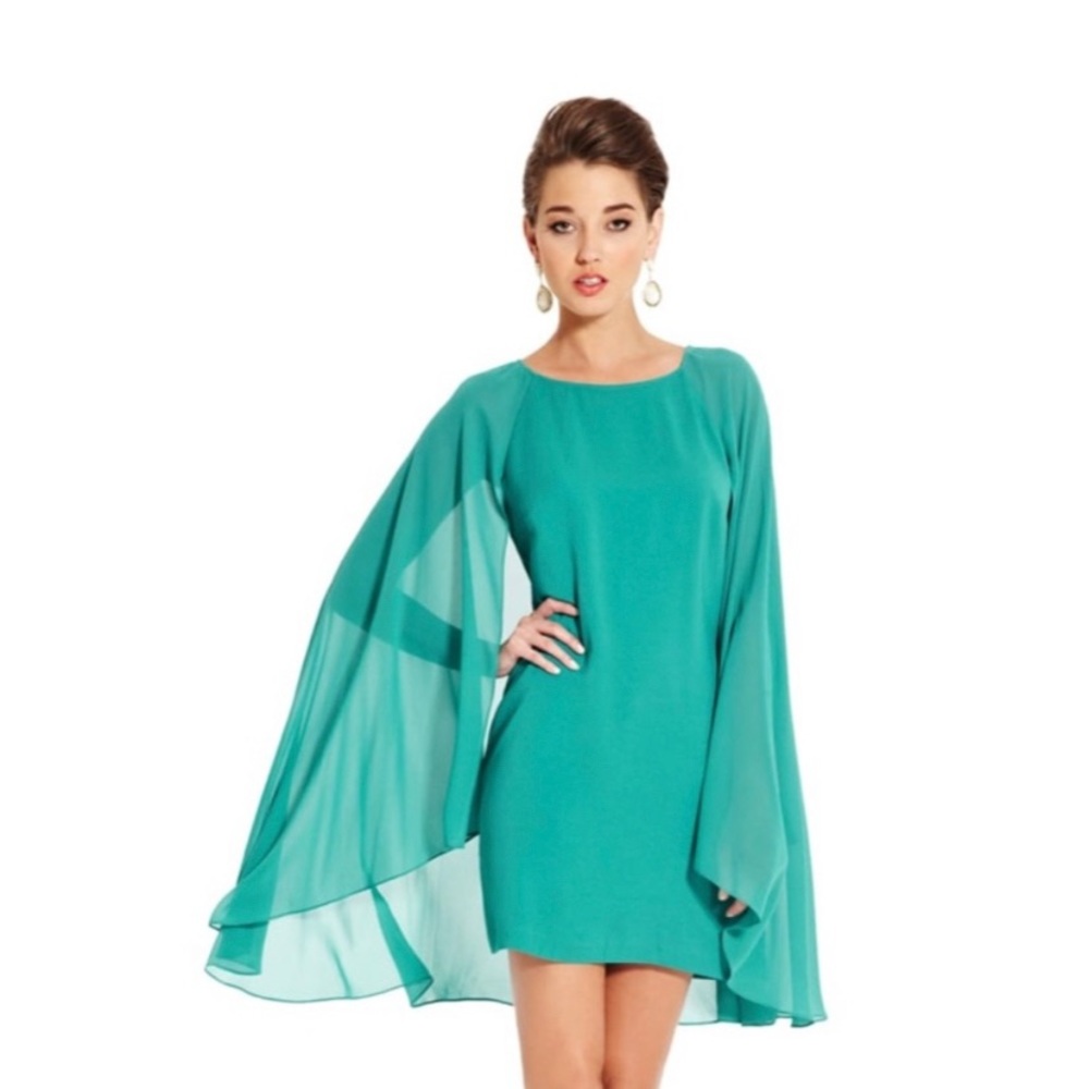 Teal Guess by Marciano cape dress Size Small